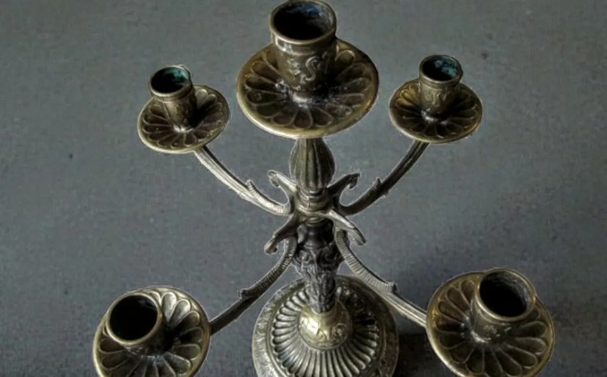 Stunning large brass candelabra - Image 3