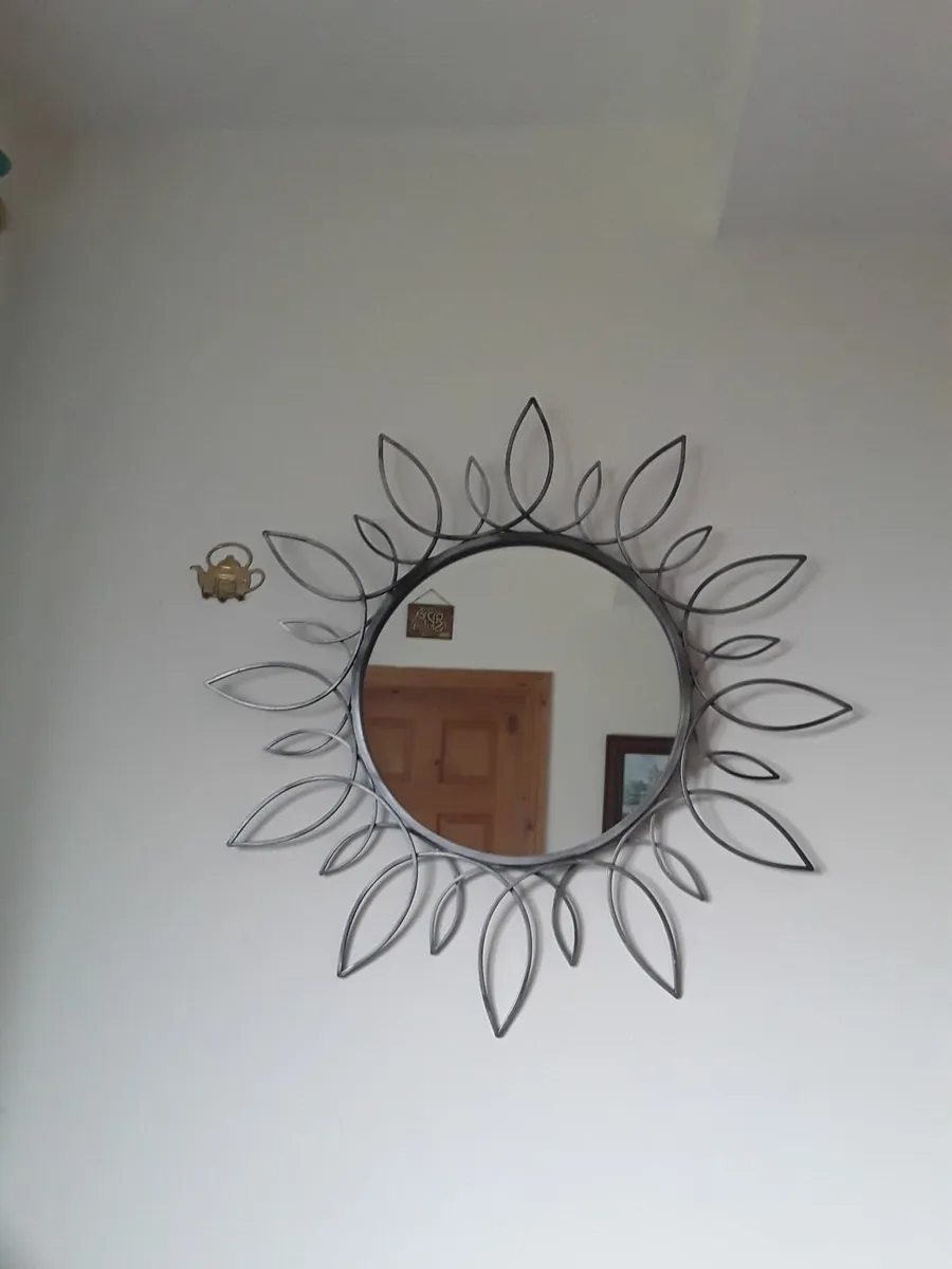 Large vintage mirror wrought iron frame - Image 3