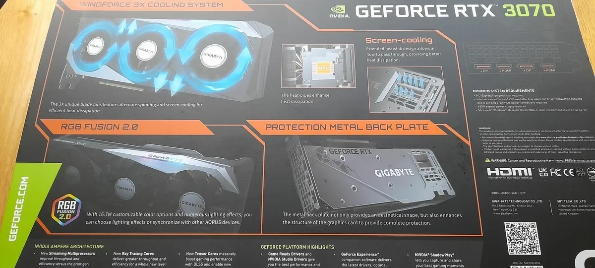 Nvidia Gigabyte 3070 *NEW* - Image 4