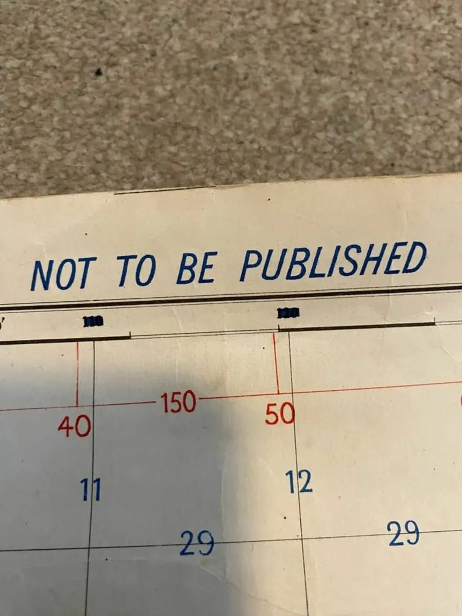 1940s Palestine Not To Be Published Military Map - Image 2