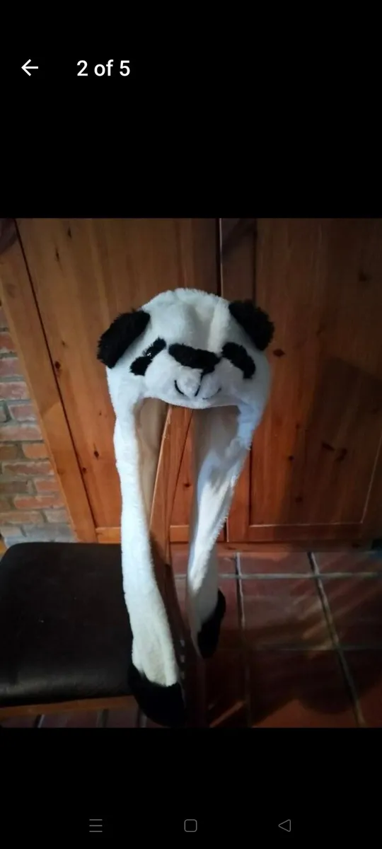 Girls plush animal-themed hats with moving ears, f - Image 2