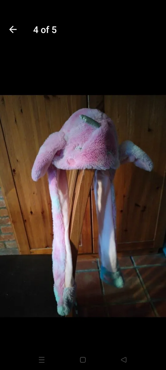 Girls plush animal-themed hats with moving ears, f - Image 4