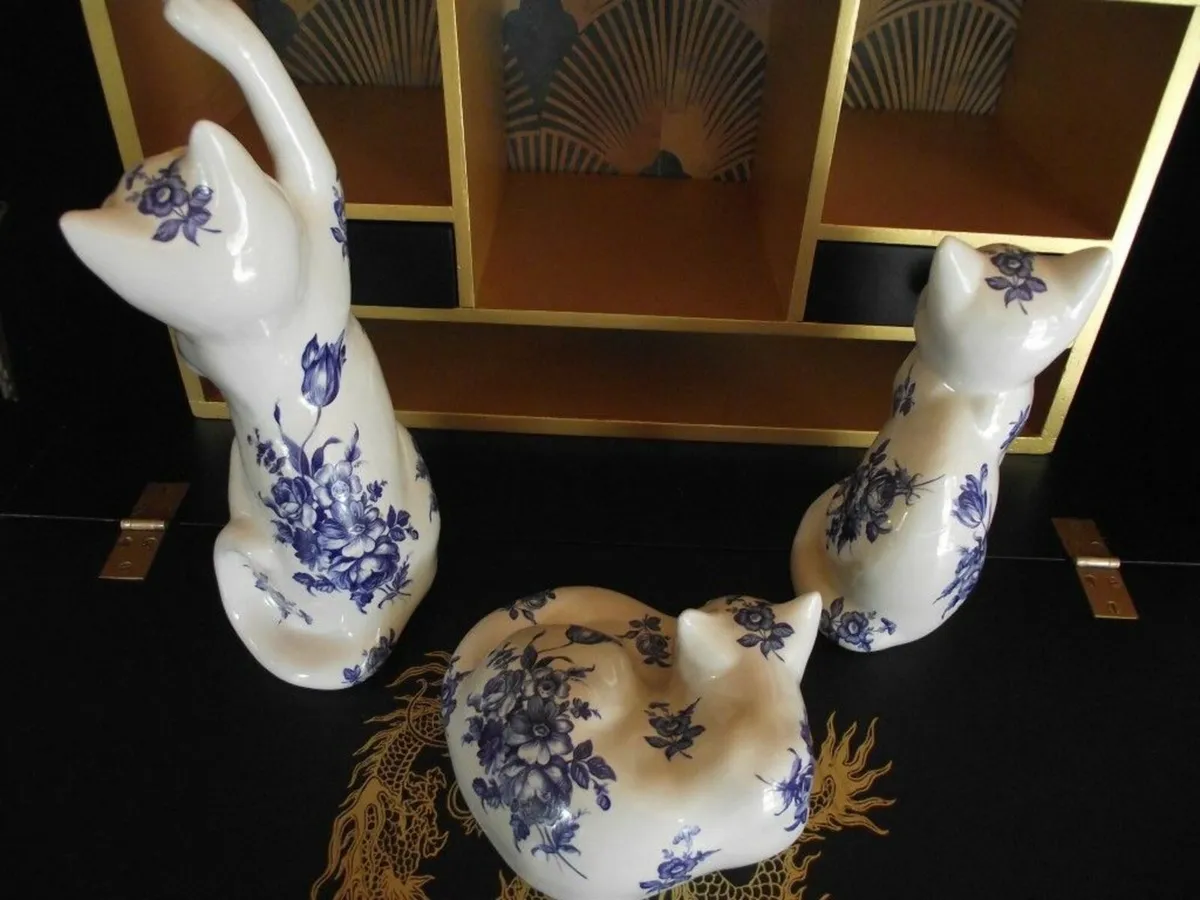 3 X Ceramic cats by Just Cats & Co. - 1980's - Image 2