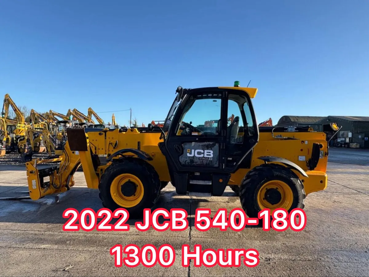 2022 JCB 540-180 Hi Viz | 1,300 Hours | 4T Lift | - Image 1
