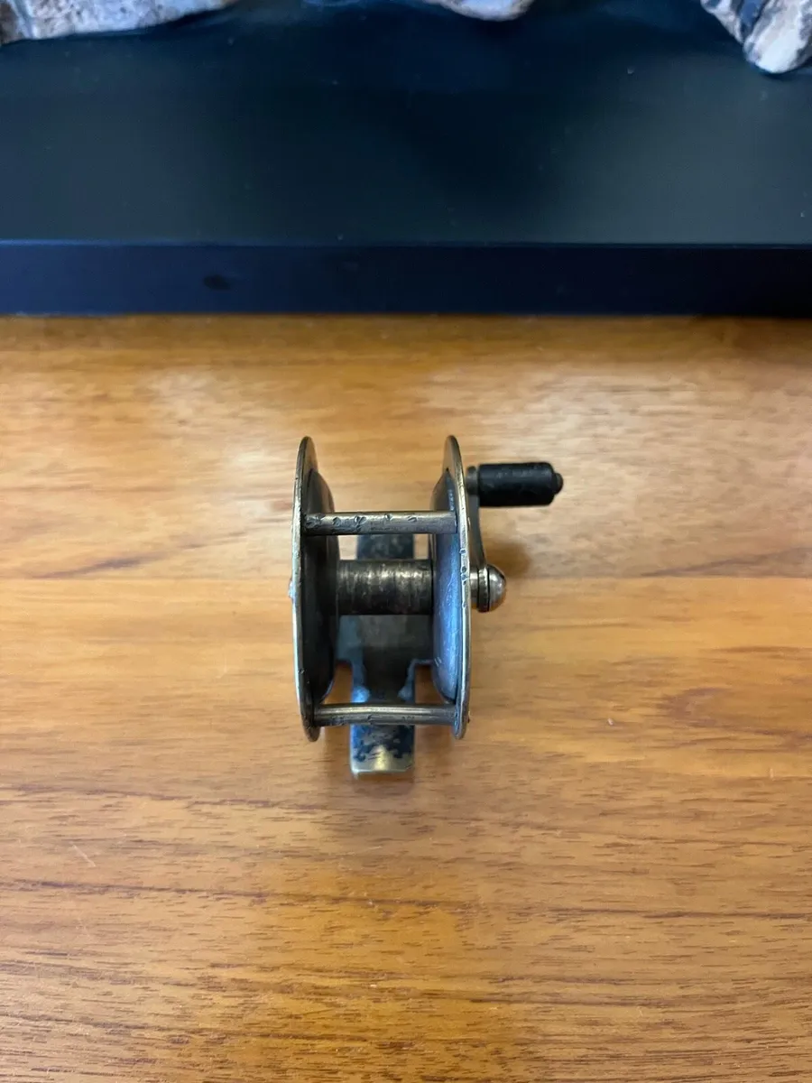Antique S.Allcock & Co 2.25” Brass Reel - Image 4