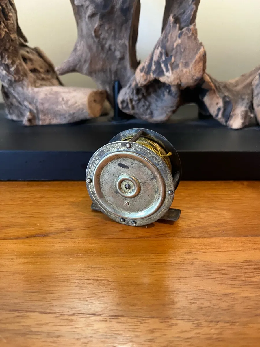 Antique S.Allcock Brass Reel - Image 3