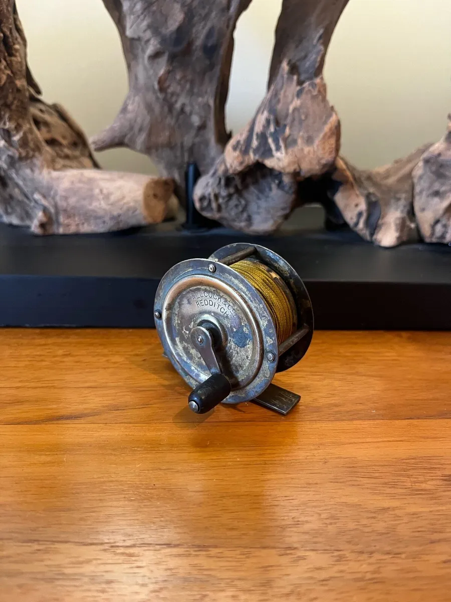 Antique S.Allcock Brass Reel - Image 1