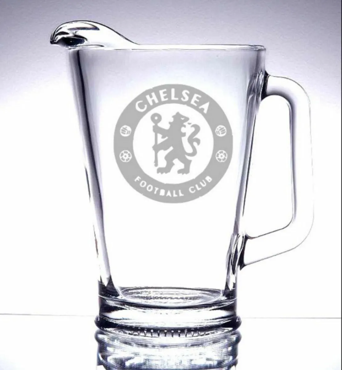Large Vintage Glass Football Club Pitchers - Image 4