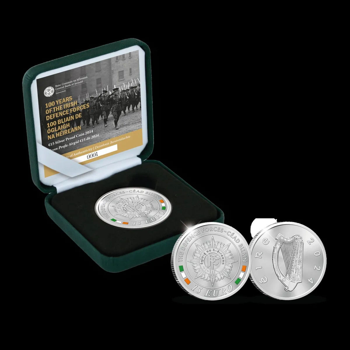 Ireland 2024 Silver Proof €15 The Defence Forces - Image 1