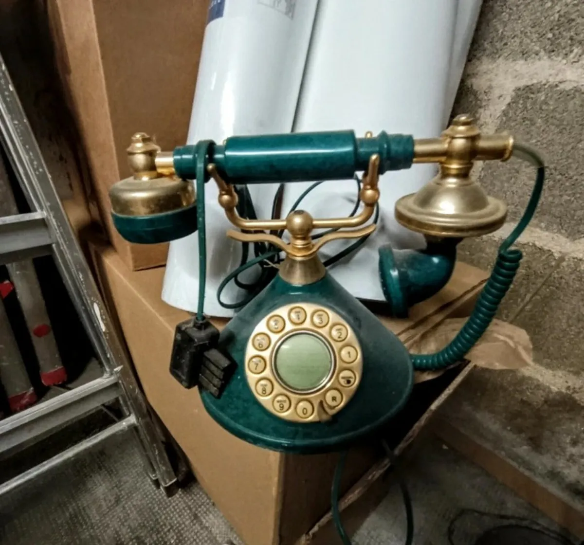 Vintage green telephone