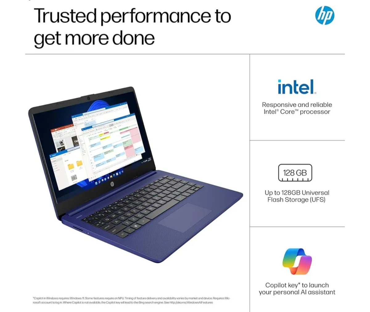 HP Laptop - 14" blue laptop 14s-fq0022na - Image 1