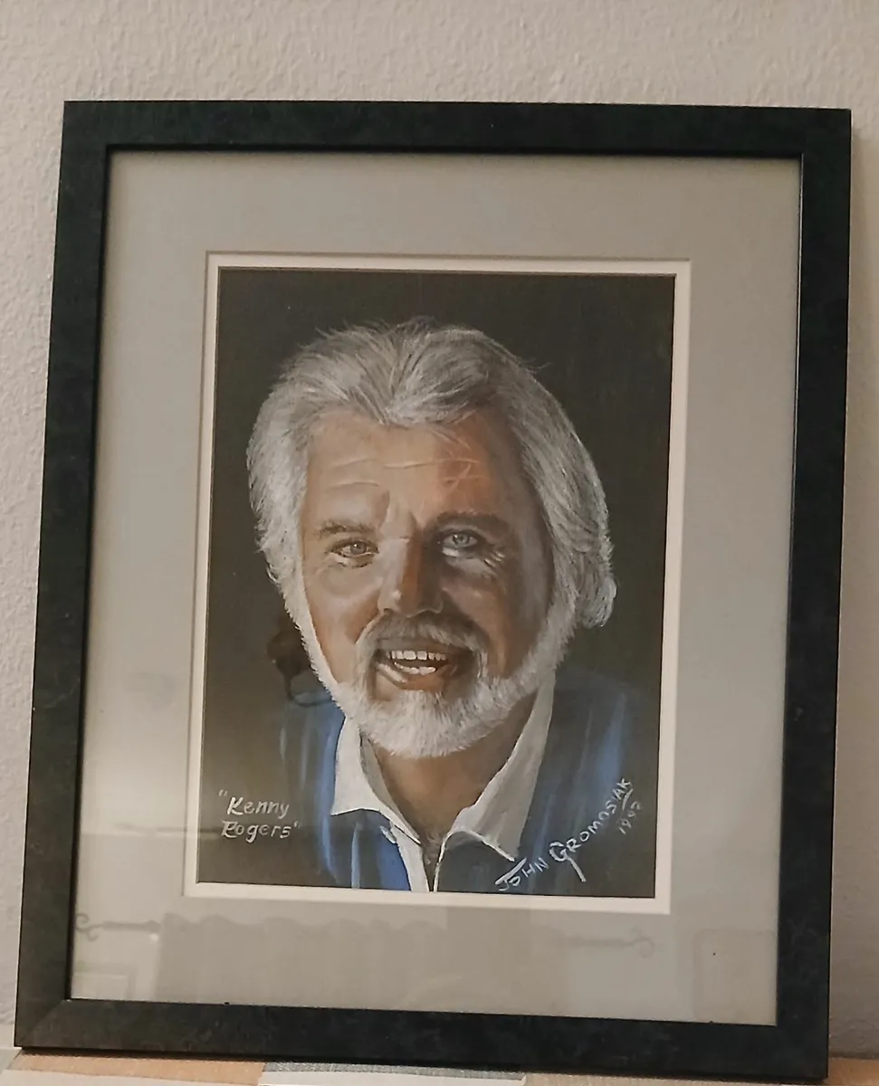 Oil on Canvas Kenny Rodgers by John Gromosiak - Image 1