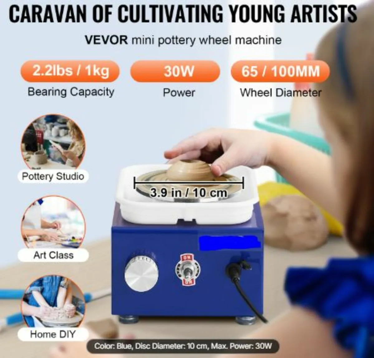 Pottery Wheel Mini Ceramic Wheel Sculpting Tools - Image 2