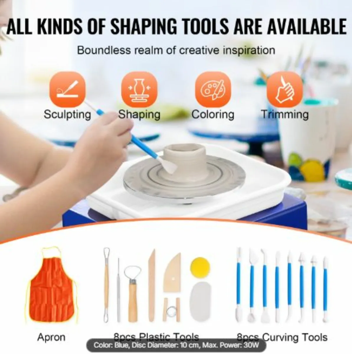 Pottery Wheel Mini Ceramic Wheel Sculpting Tools - Image 3