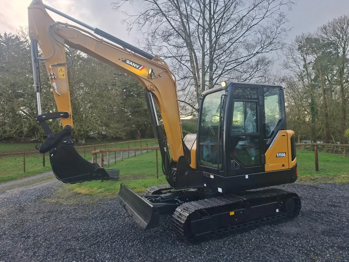 NEW UNUSED SANY SY55U Mini Digger Kubota Engine - Image 1