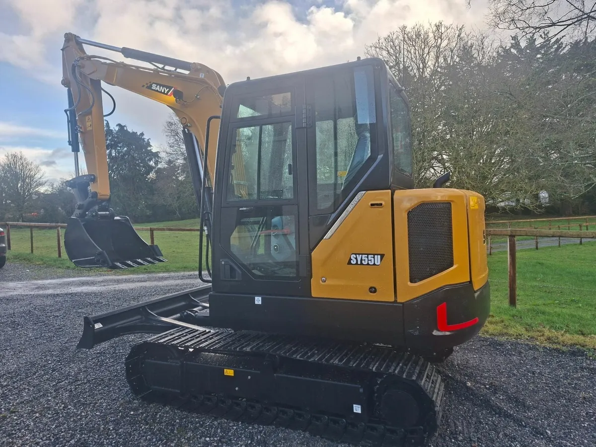 NEW UNUSED SANY SY55U Mini Digger Kubota Engine - Image 3