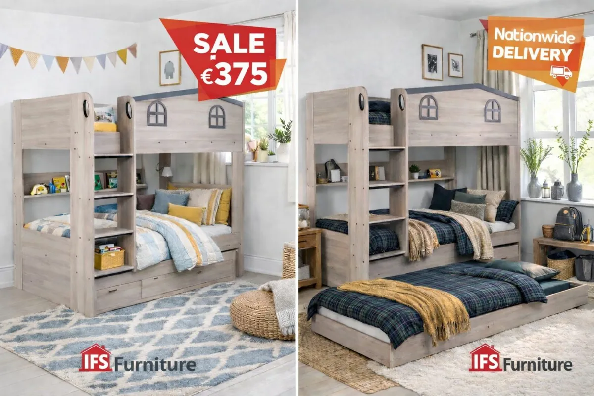 Bunk Beds Kids Bunk Double Bunk Bed IFS Furniture - Image 1