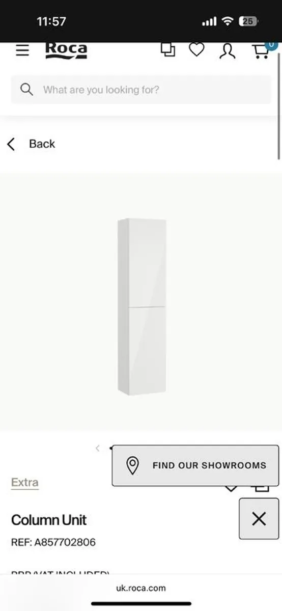 Roca Tall Boy (Column Unit) in Glossy White - Image 1