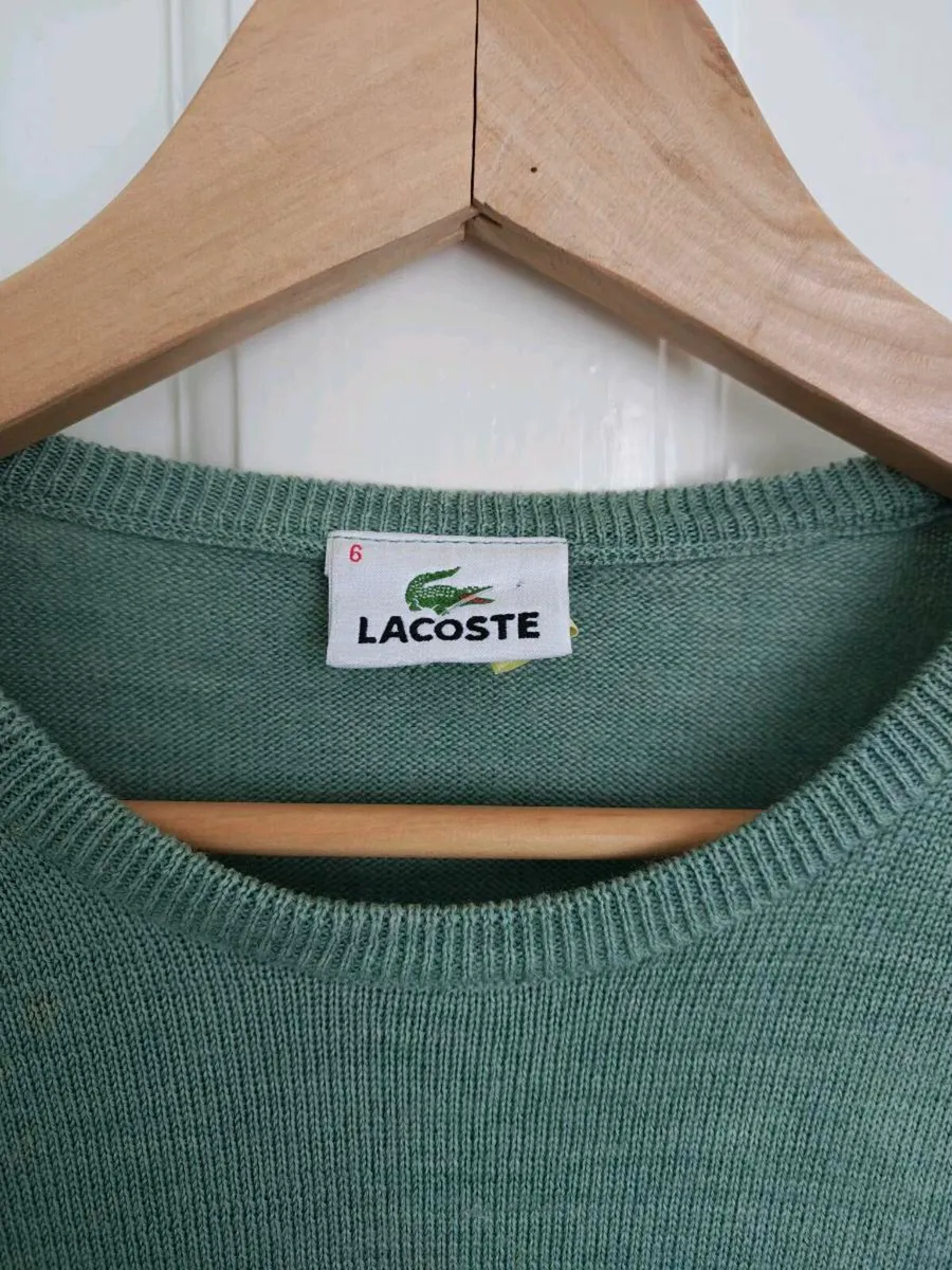 Lacoste jumper – size 6 (approx XL) – sage green - Image 2