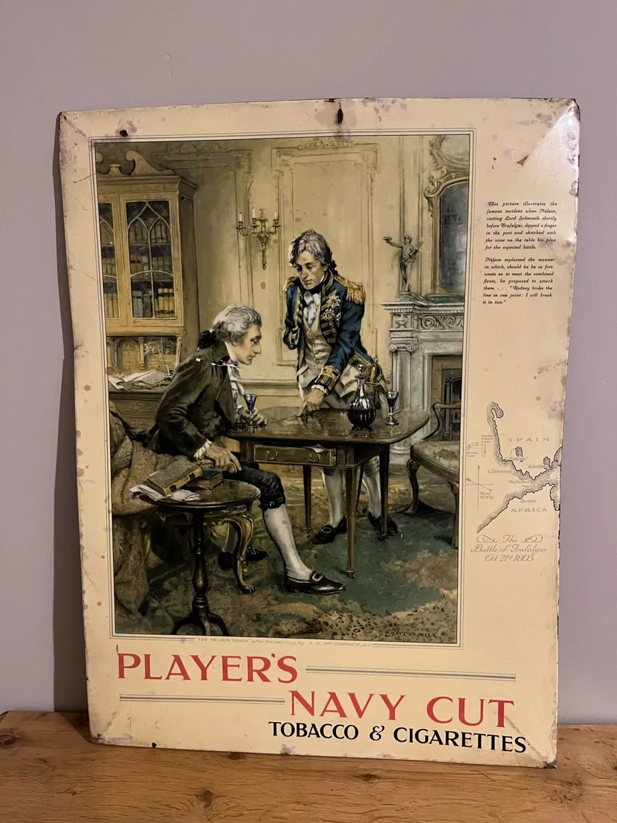 Players Navy Cut Celluloid Advertising Sign - Image 1