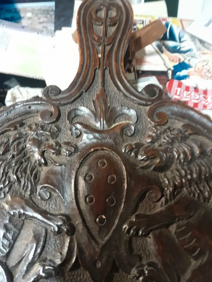 Vintage  wood  and leather  fire bellows - Image 4