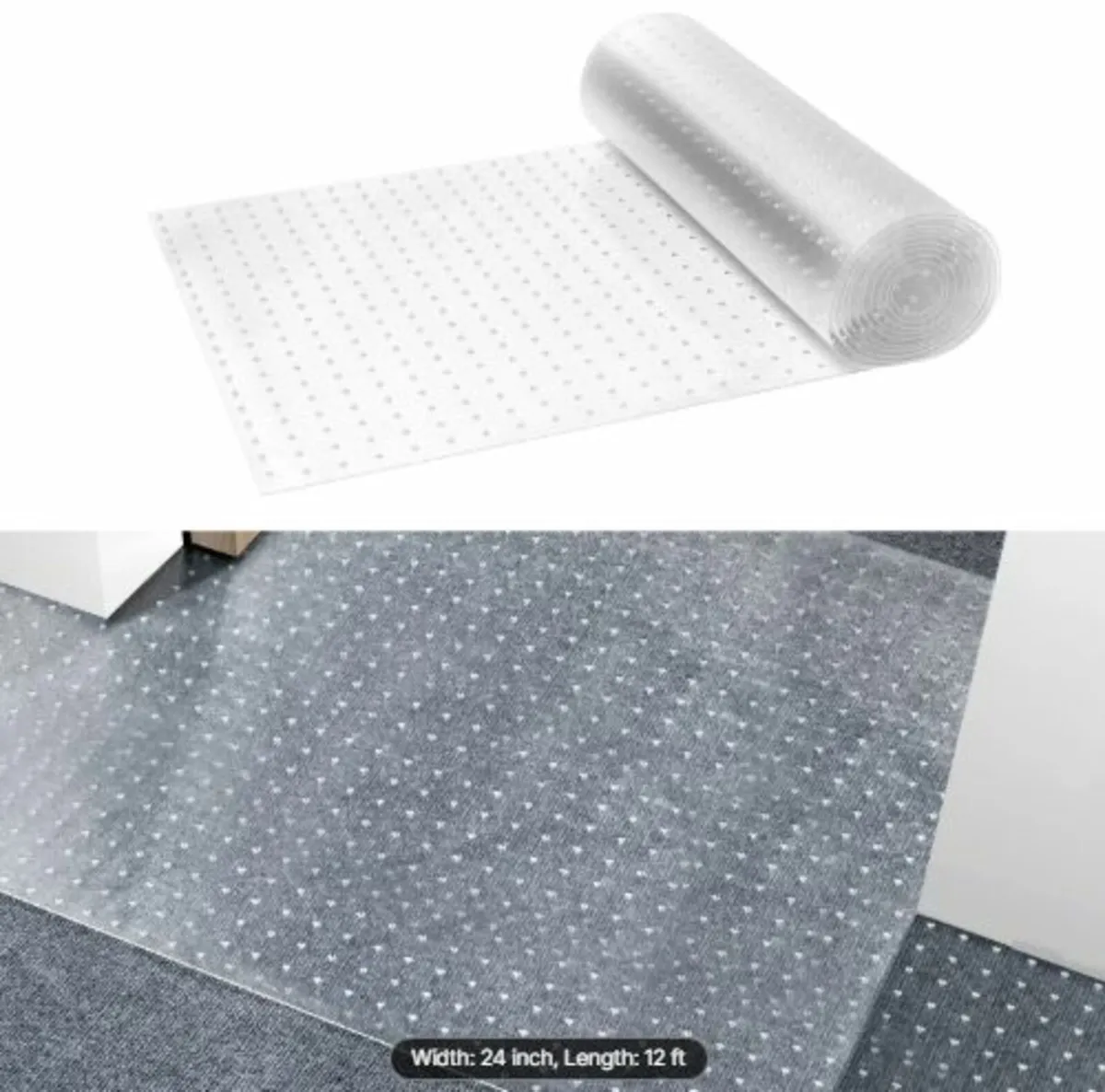 Carpet Protector for Pets, 24" x 12' PVC Scratch- - Image 1