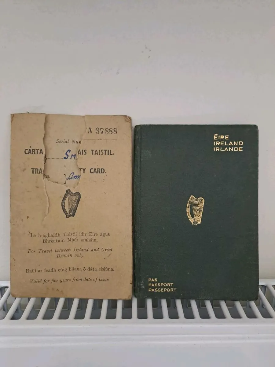 Rare 1948 Irish Passport & Travel card - Image 1