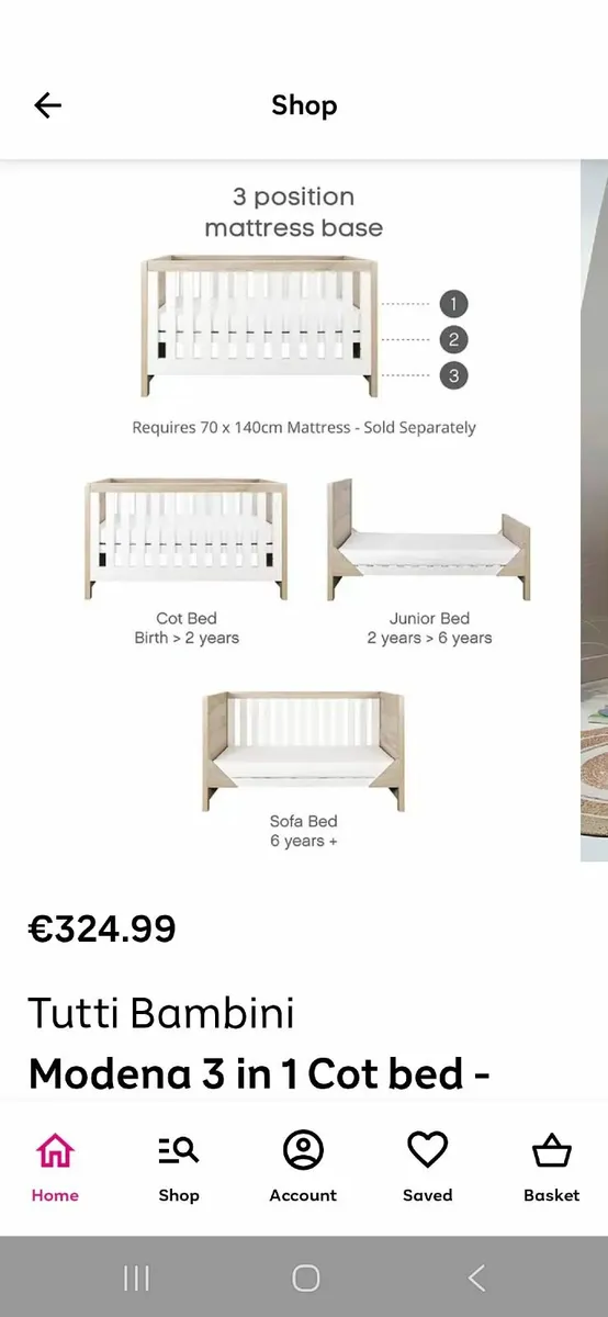 Bambini Baby cot - Image 3