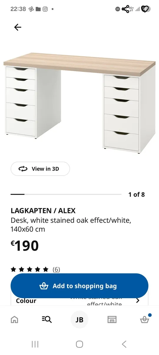 IKEA Lagkapten Alex Desk and JYSK Asperup Chair Fo - Image 1