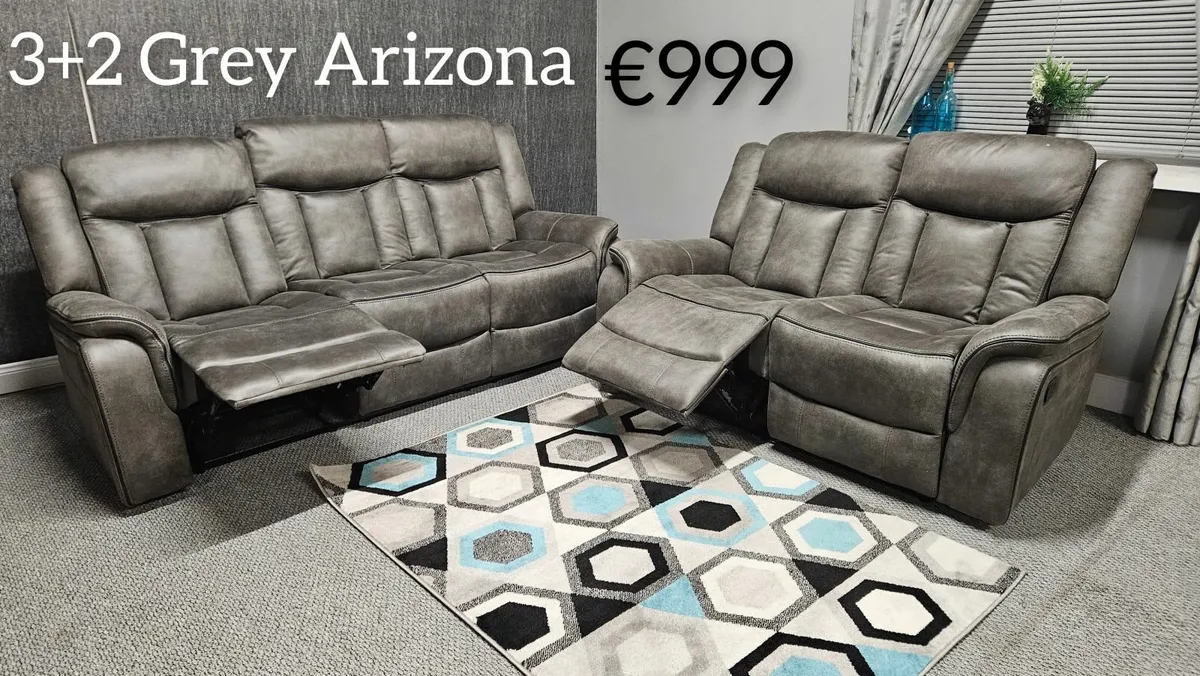 NEW Living Room Sofa - Arizona in Grey Finish - Image 4