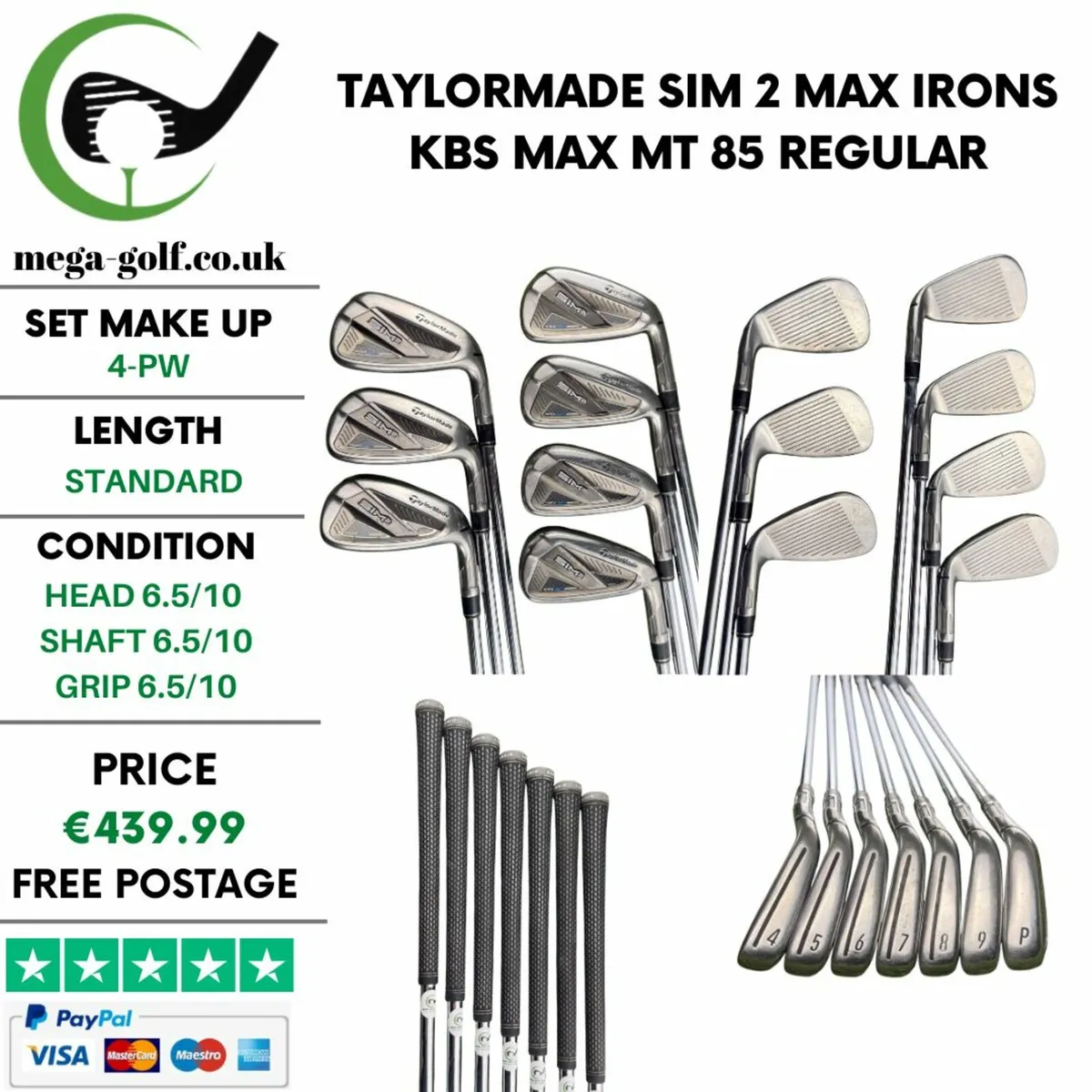 Taylormade Sim 2 Max Irons / 4-Pw / Regular - Image 1