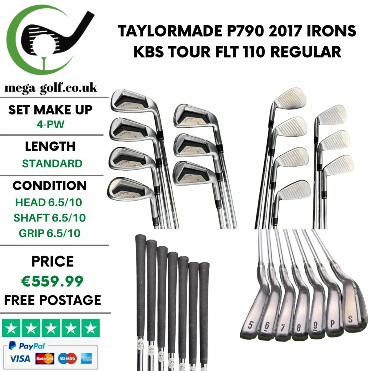 Taylormade P790 2017 Irons / 4-Pw / Regular - Image 1