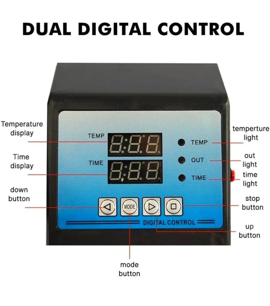 Heat press machine includes clothing & ceramic cups to start printing business. - Image 3