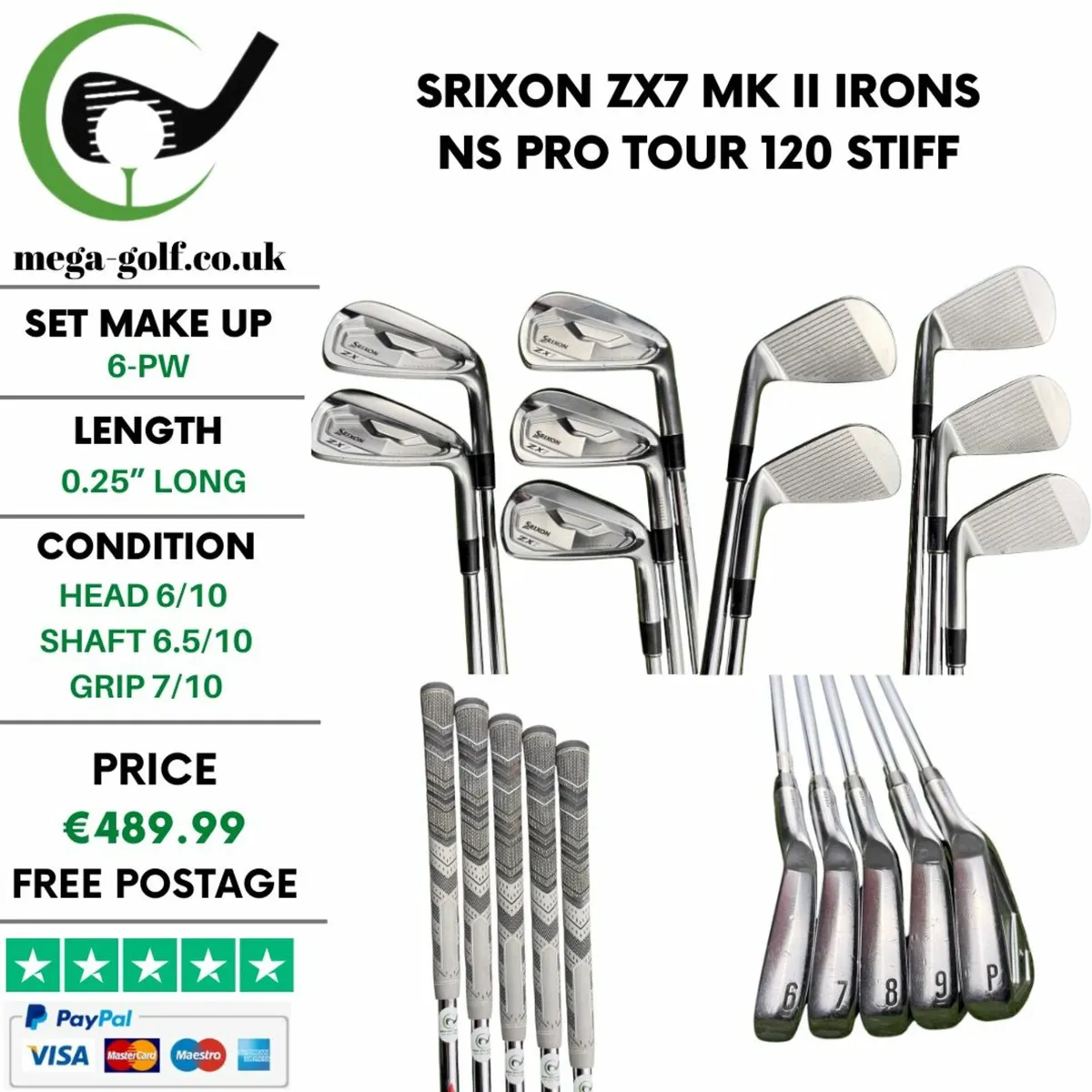 Srixon ZX7 MK II Irons / 6-Pw / Stiff - Image 1