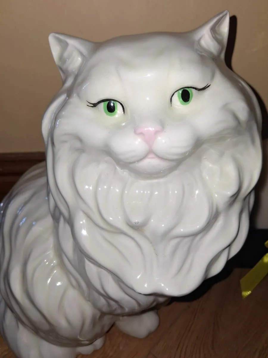 RARE 1950s Large Italian Ceramic Persian Cat... - Image 3
