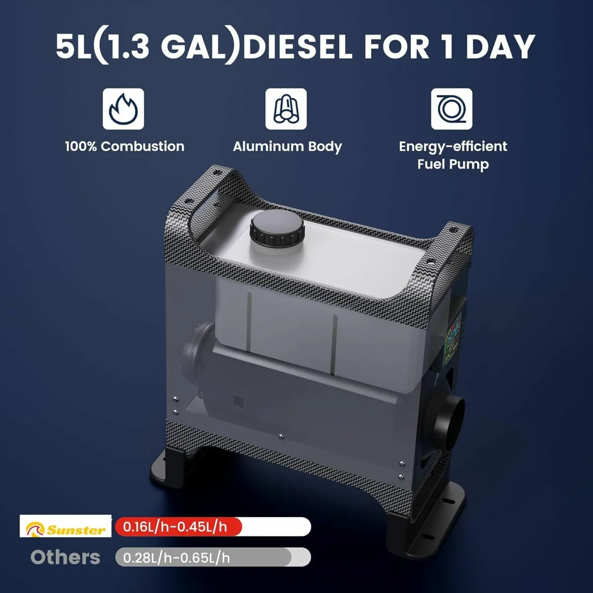 Diesel Heater 8KW with Power Supply Bluetooth App - Image 3