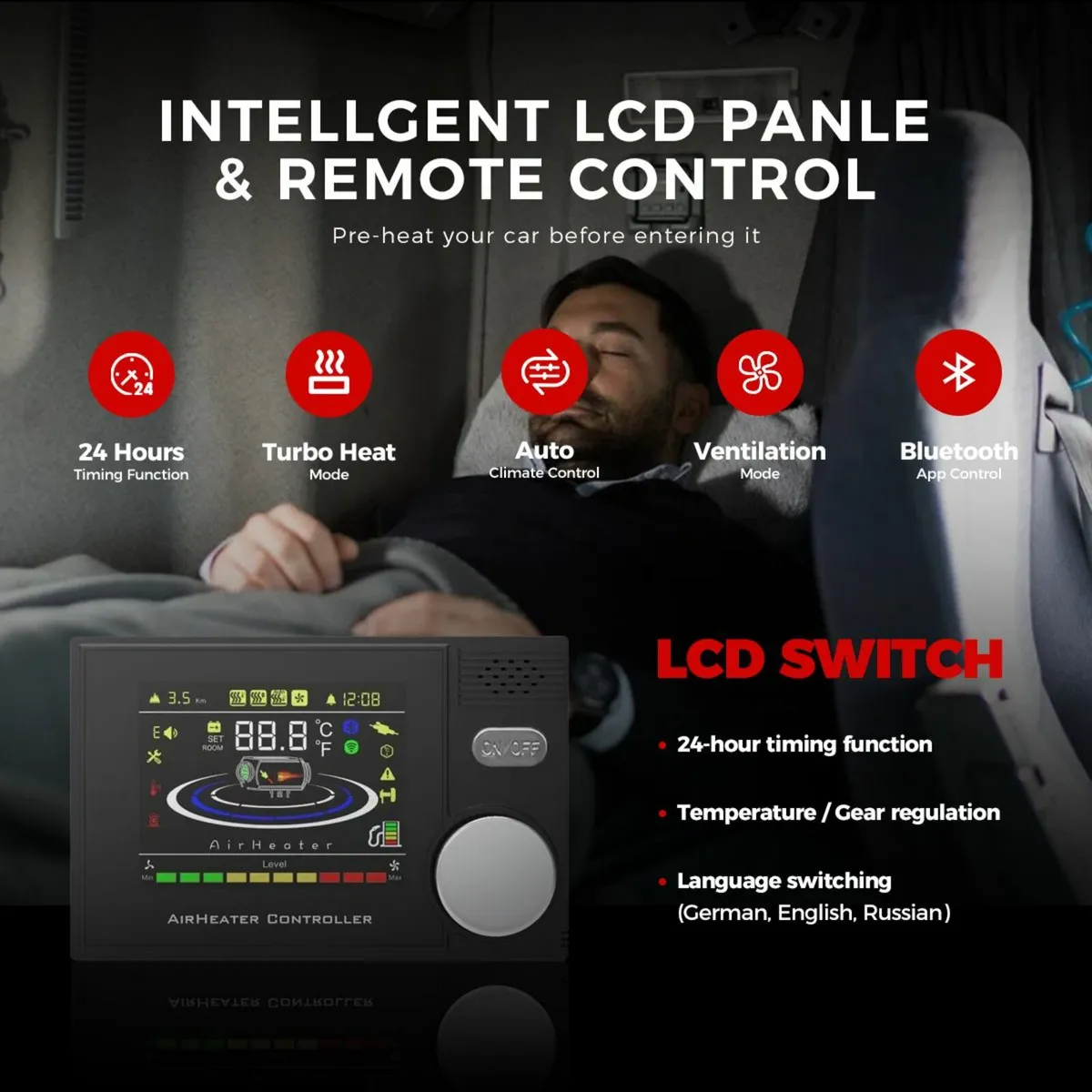 Diesel Heater 8KW with Power Supply Bluetooth App - Image 4