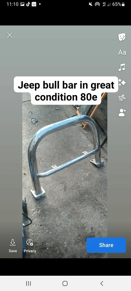 Bull bar in excellent condition priced 80e - Image 1