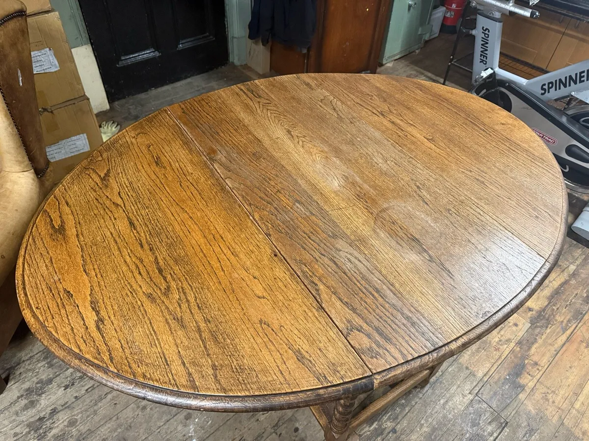 Paris convent oak gate leg table - Image 1