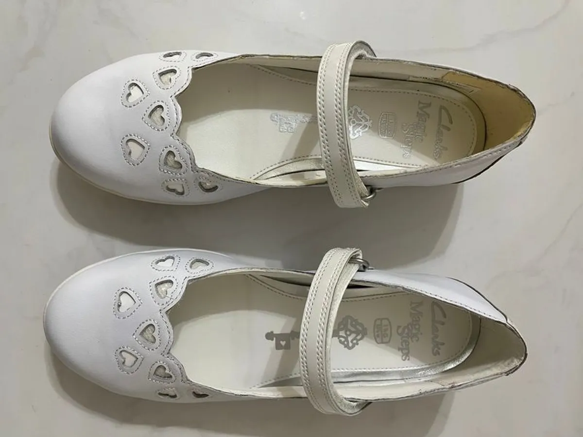 BRAND NEW Clarks girls Holy Communion shoes (Free girls items for first buyer to offer asking price on this) - Image 1