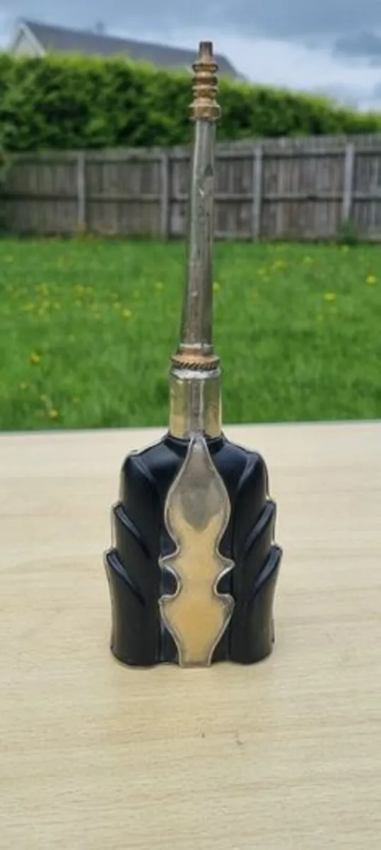 Art Deco Metal Perfume Bottle - Image 1