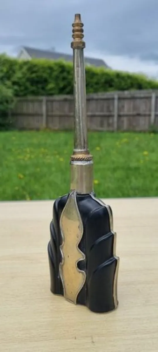 Art Deco Metal Perfume Bottle - Image 3