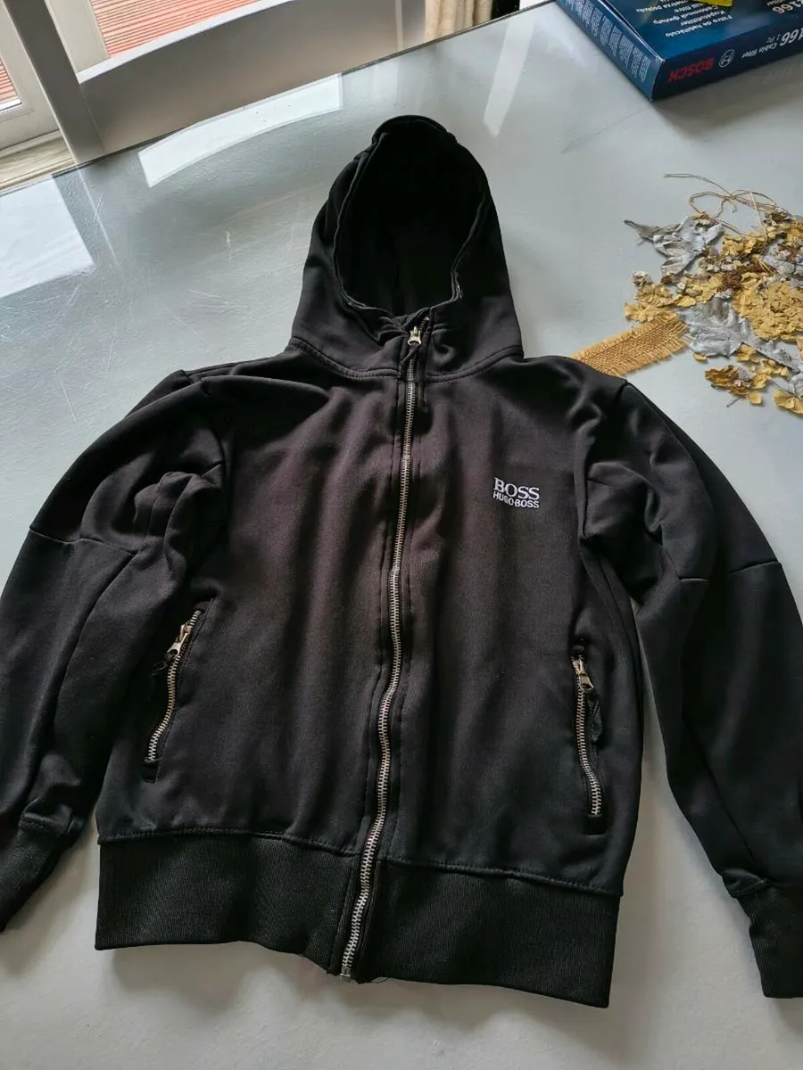Boss black boys hoodie - Image 2