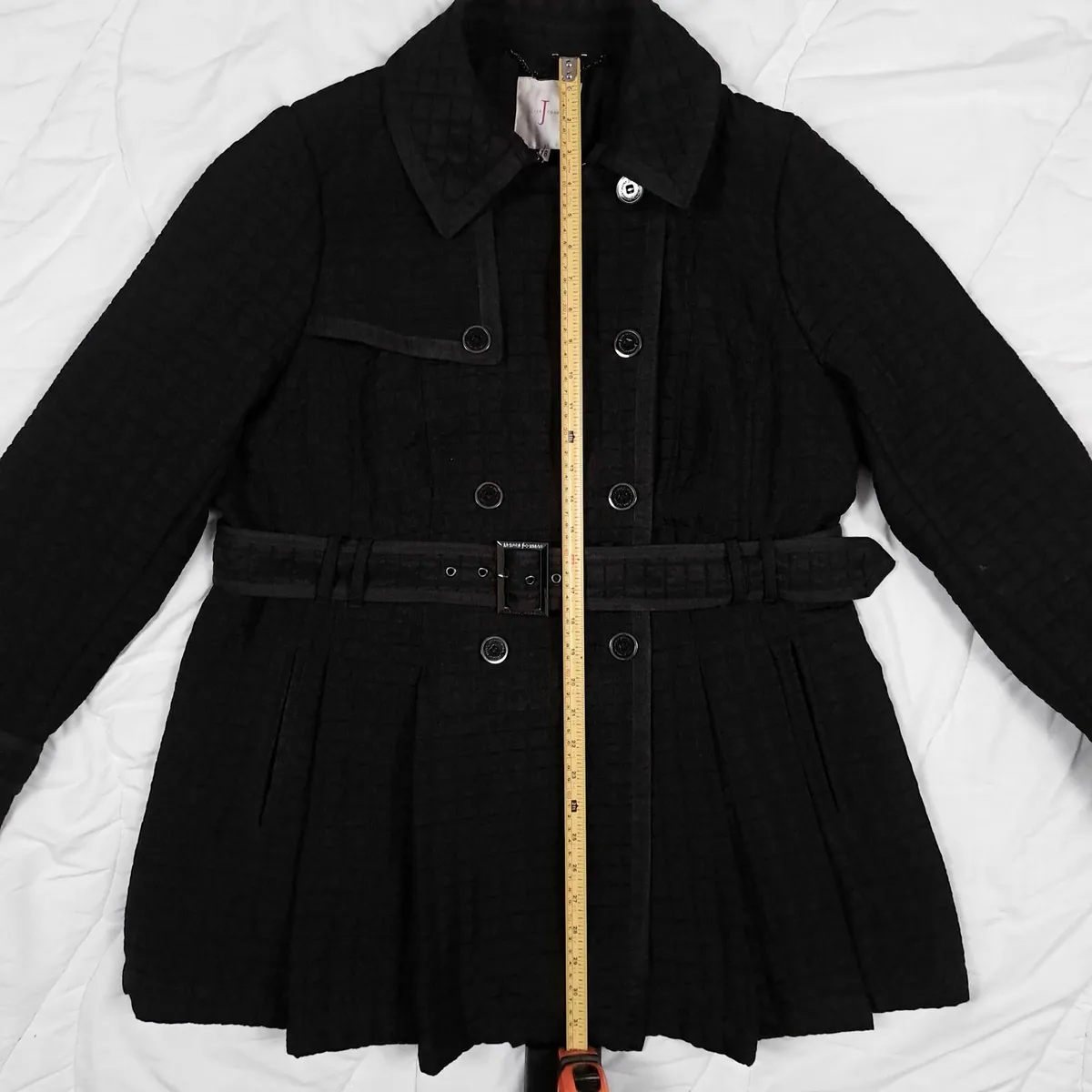 Jasper Conran Black Quilted Trench Coat 18UK/46EU - Image 2