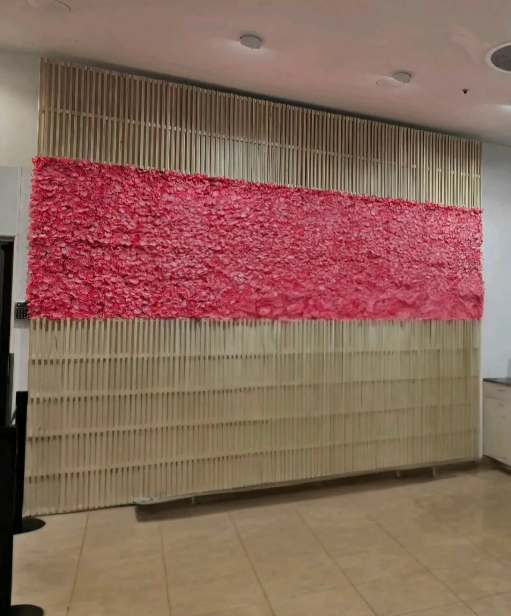 Flower Panels and Wooden Wall - Image 1