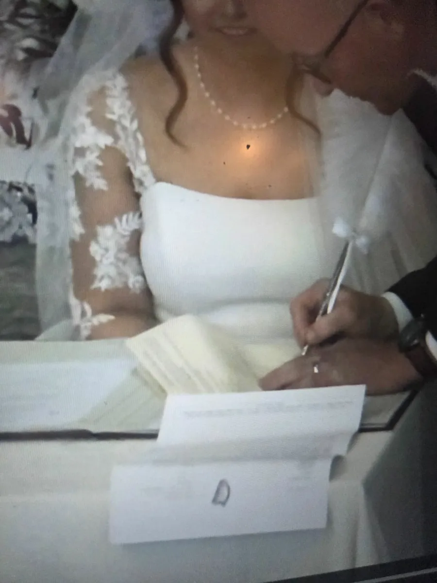 Wedding dress with lace detail - Image 2