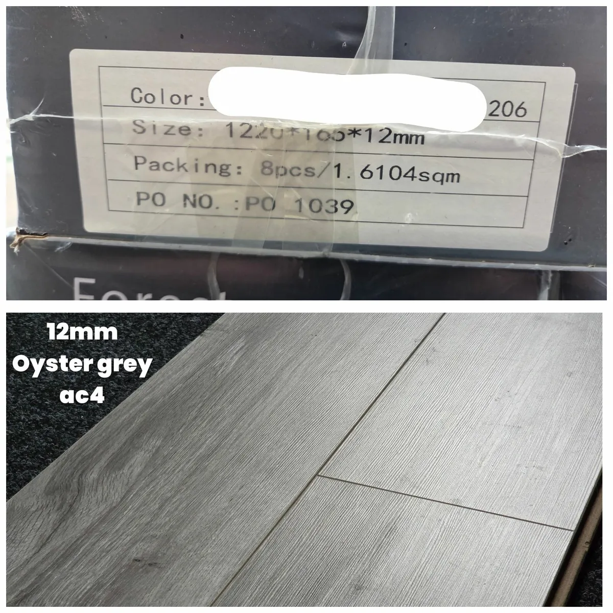 12mm laminated click flooring Delivered - Image 1