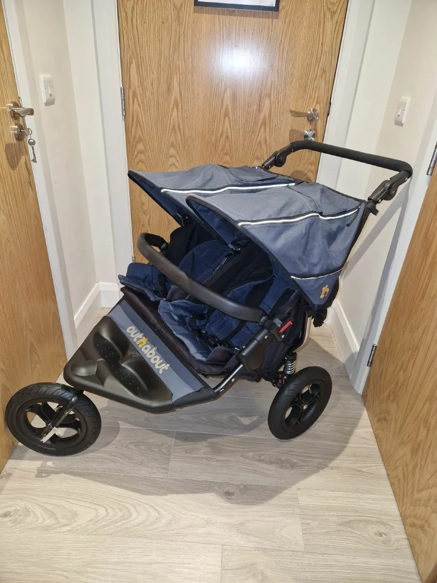 Profesonally cleaned Out N About Double stroller - Image 4