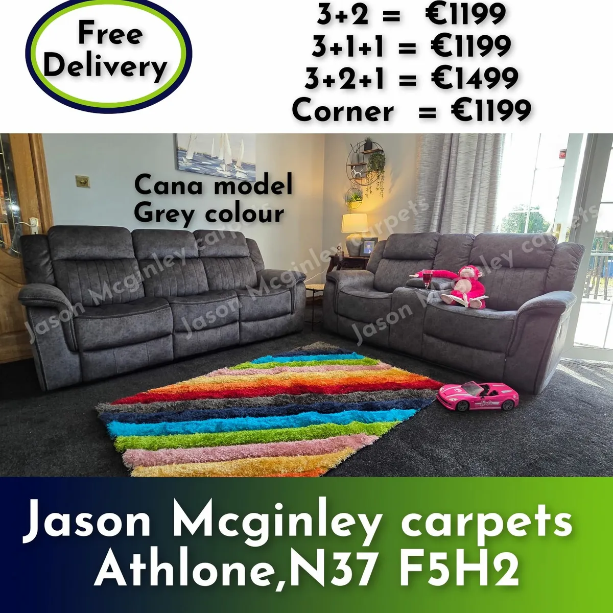 NEW Living Room Sofa - Cana Recliner from €1199 - Image 4