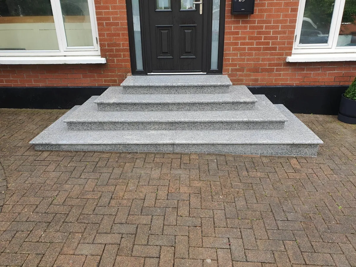 Silver Granite Bullnosed Steps DELIVERY NATIONWIDE - Image 1